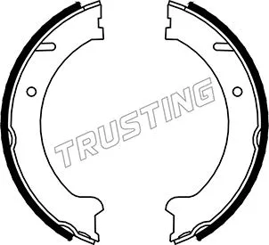 Jeu de mâchoires de frein, frein de stationnement TRUSTING 127.274