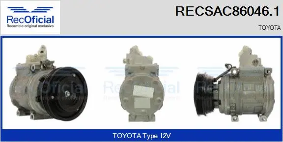 Compresseur, climatisation RECOFICIAL RECSAC86046.1