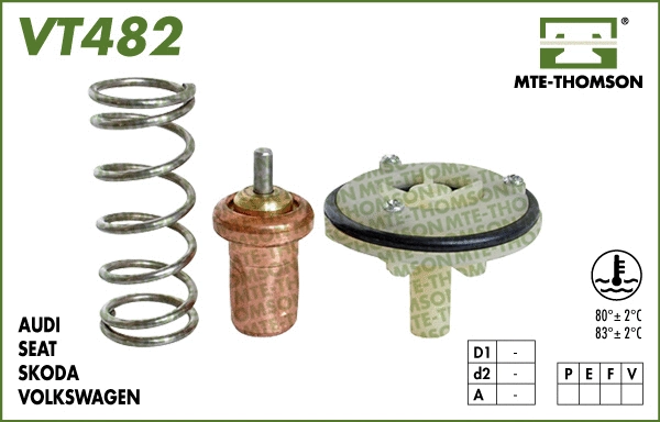 Thermostat, liquide de refroidissement MTE-THOMSON VT482.80