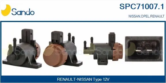 Transmetteur de pression, contrôle des gaz d'échappement SANDO SPC71007.1