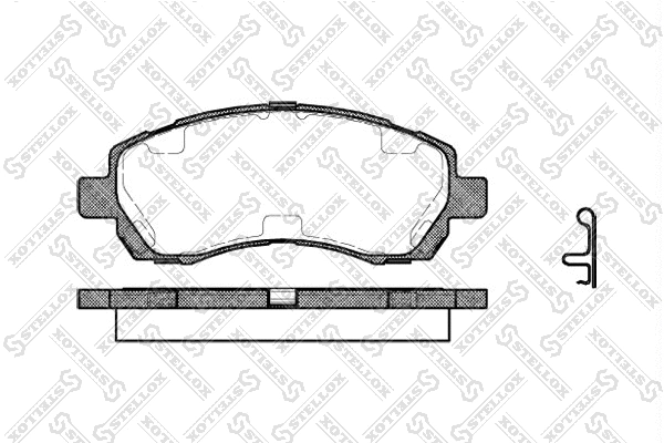 Kit de plaquettes de frein, frein à disque STELLOX 658 002B-SX