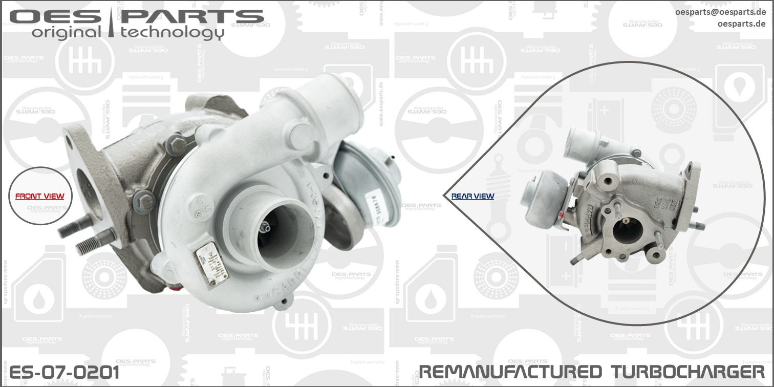 Turbocompresseur, suralimentation OES PARTS ES-07-0201