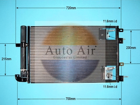 Condenseur, climatisation AUTO AIR GLOUCESTER 16-2033