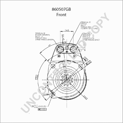 Démarreur BOM-Prestolite 860507GB