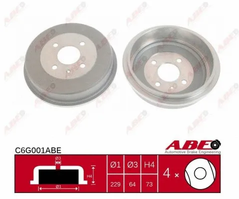Tambour de frein ABE C6G001ABE