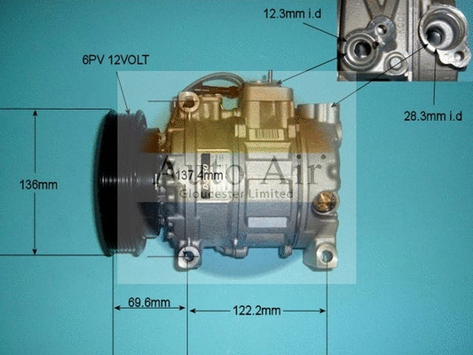 Compresseur, climatisation AUTO AIR GLOUCESTER 14-0331