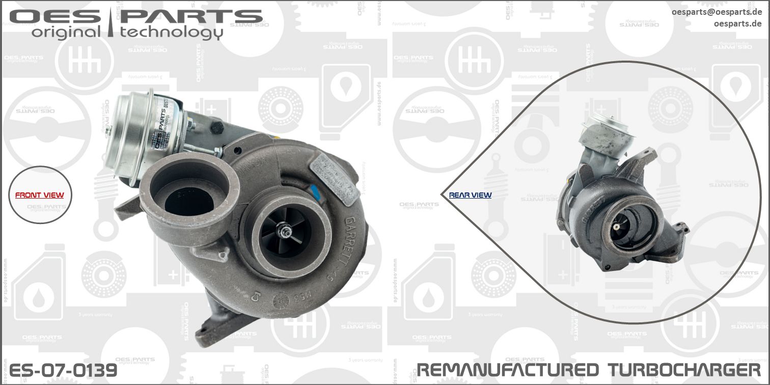 Turbocompresseur, suralimentation OES PARTS ES-07-0139
