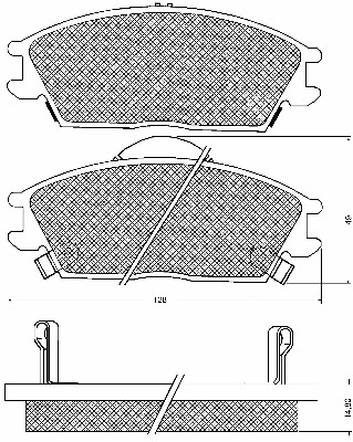 Kit de plaquettes de frein, frein à disque BSF 10678