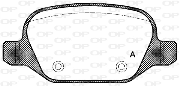 Kit de plaquettes de frein, frein à disque OPEN PARTS BPA0727.20