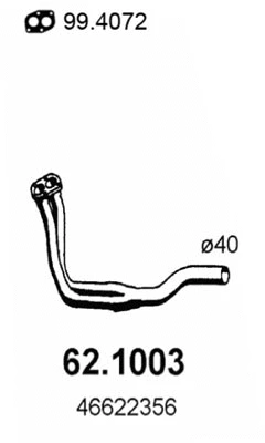 Tuyau d'échappement ASSO 62.1003