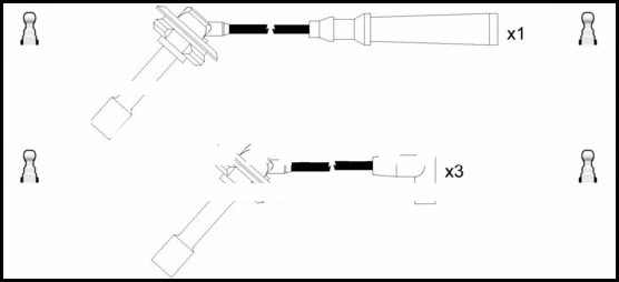 Kit de câbles d'allumage LEMARK HOES1178
