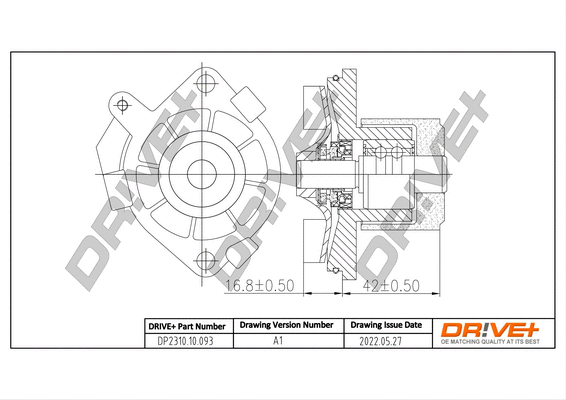 Pompe à eau, refroidissement du moteur Dr!ve+ DP2310.10.093