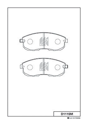 Kit de plaquettes de frein, frein à disque MK Kashiyama D1119M
