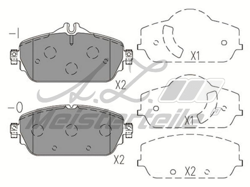 Kit de plaquettes de frein, frein à disque A.Z. Meisterteile AZMT-44-022-1741