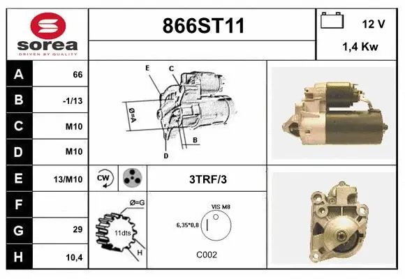 Démarreur STARTCAR 866ST11