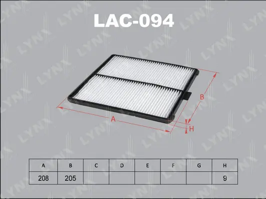 Filtre, air de l'habitacle LYNXAUTO LAC-094