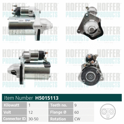 Démarreur HOFFER H5015113