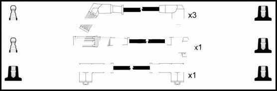 Kit de câbles d'allumage LEMARK HOES1159