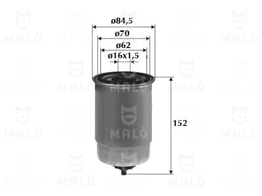 Filtre à carburant AKRON-MALÒ 1520136
