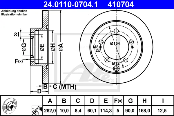 Disque de frein ATE-APAC 24.0110-0704.1