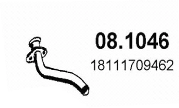 Tuyau d'échappement ASSO 08.1046