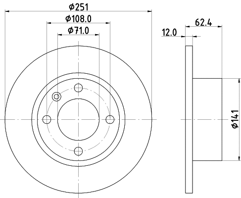 Disque de frein MINTEX MDC1033