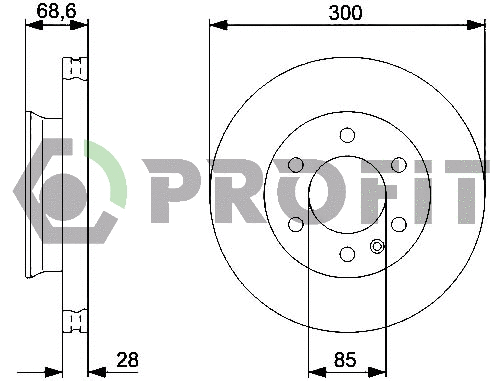 Disque de frein PROFIT 5010-0310