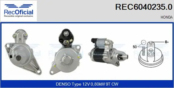Démarreur RECOFICIAL REC6040235.0