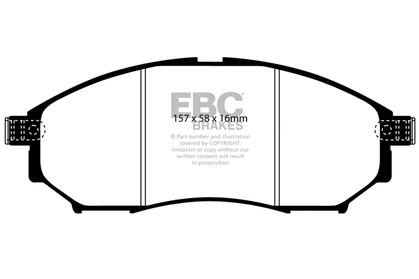 Kit de plaquettes de frein, frein à disque EBC Brakes DP21671