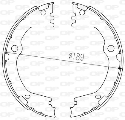 Jeu de mâchoires de frein OPEN PARTS BSA2267.00