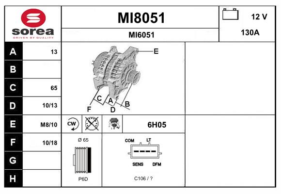 Alternateur SNRA MI8051