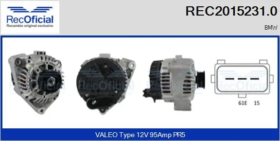 Alternateur RECOFICIAL REC2015231.0