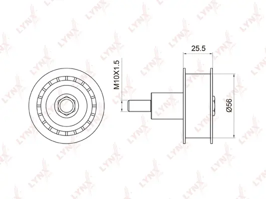 Poulie renvoi/transmission, courroie crantée LYNXAUTO PB-3029