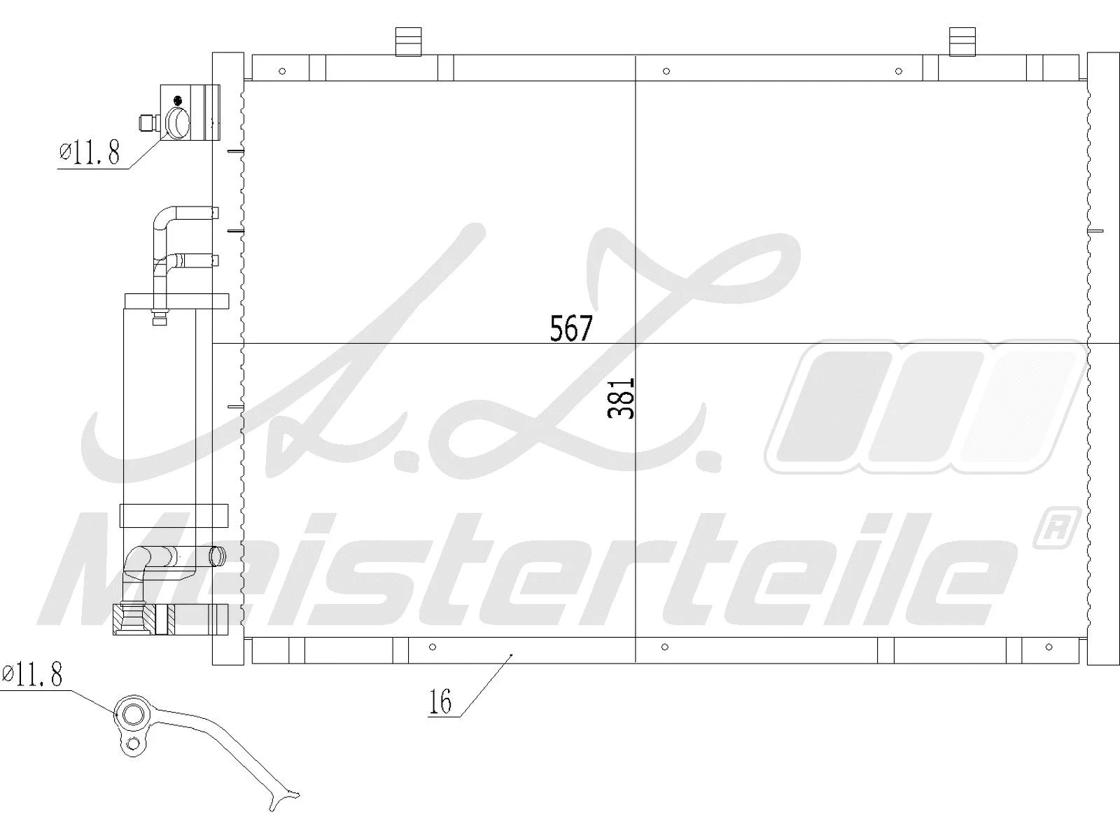Condenseur, climatisation A.Z. Meisterteile AZMT-45-030-1405