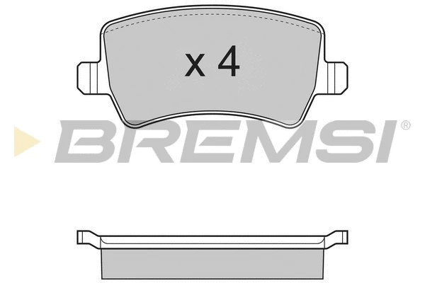 Kit de plaquettes de frein, frein à disque BREMSI BP3298