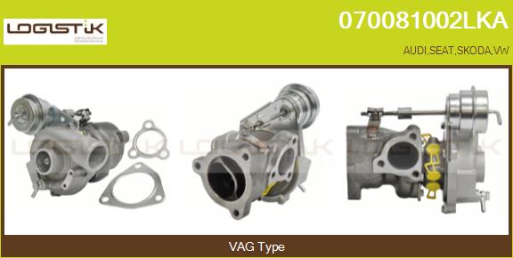 Turbocompresseur, suralimentation LGK 070081002LKA