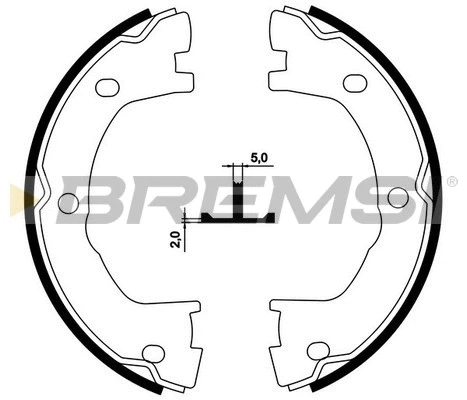 Jeu de mâchoires de frein, frein de stationnement BREMSI GF0183