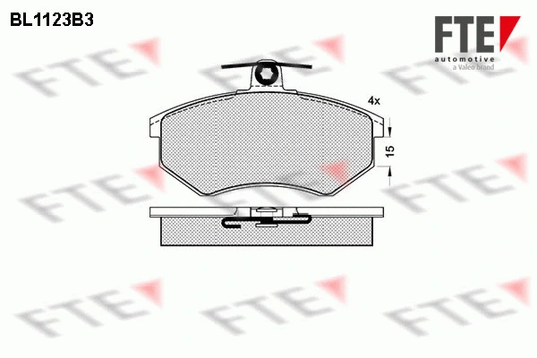 Kit de plaquettes de frein, frein à disque FTE 9010036