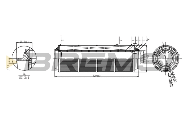 Filtre à air BREMSI FA1143