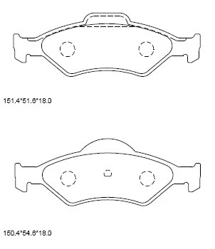 Kit de plaquettes de frein, frein à disque ASIMCO KD6516