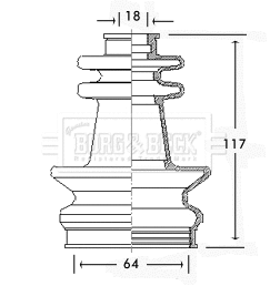 Jeu de joints-soufflets, arbre de commande BORG & BECK BCB2597
