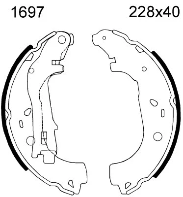 Jeu de mâchoires de frein BSF 01697