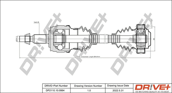 Arbre de transmission Dr!ve+ DP2110.10.0994