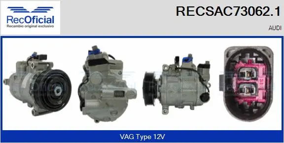 Compresseur, climatisation RECOFICIAL RECSAC73062.1