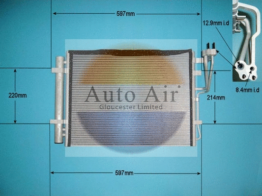 Condenseur, climatisation AUTO AIR GLOUCESTER 16-1423