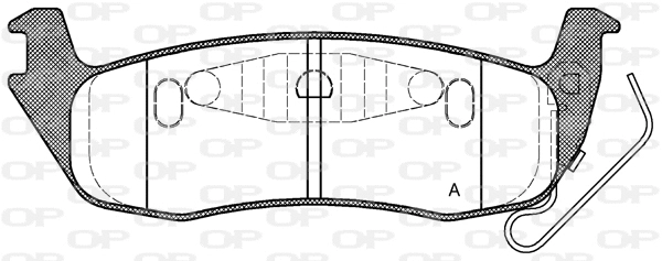 Kit de plaquettes de frein, frein à disque OPEN PARTS BPA1106.10