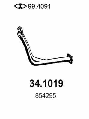 Tuyau d'échappement ASSO 34.1019