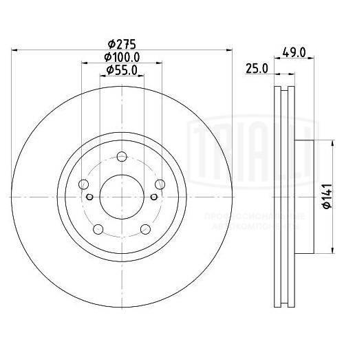 Disque de frein TRIALLI DF 190107
