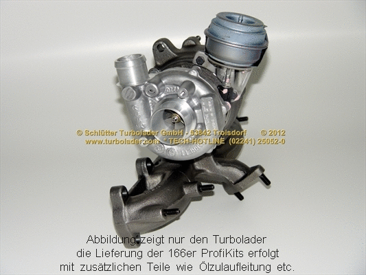 Turbocompresseur, suralimentation SCHLÜTTER TURBOLADER 166-00070