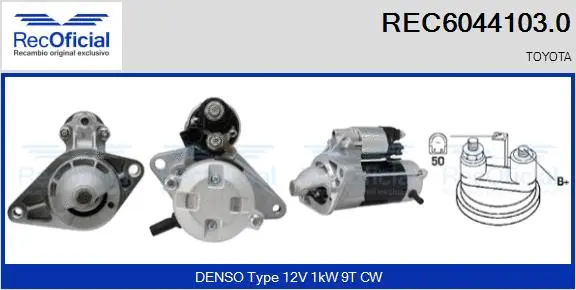 Démarreur RECOFICIAL REC6044103.0